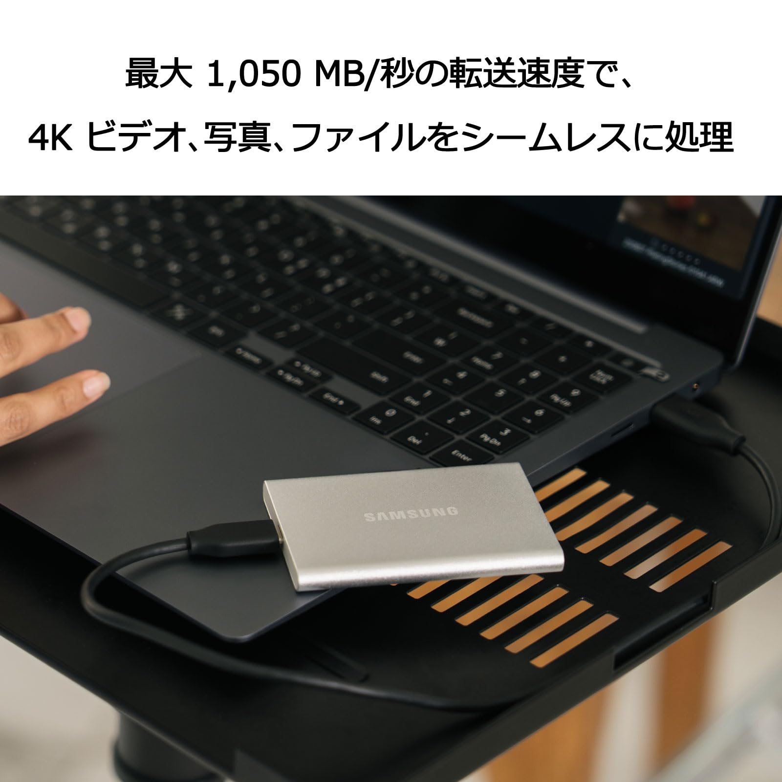 Amazon | Samsung T7 Resurrected 2TB 外付けSSD 最大転送速度1,050MB